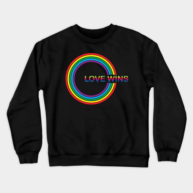 love wins tshirt Crewneck Sweatshirt by Ulin-21